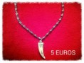Cadena Plateada con Colmillo